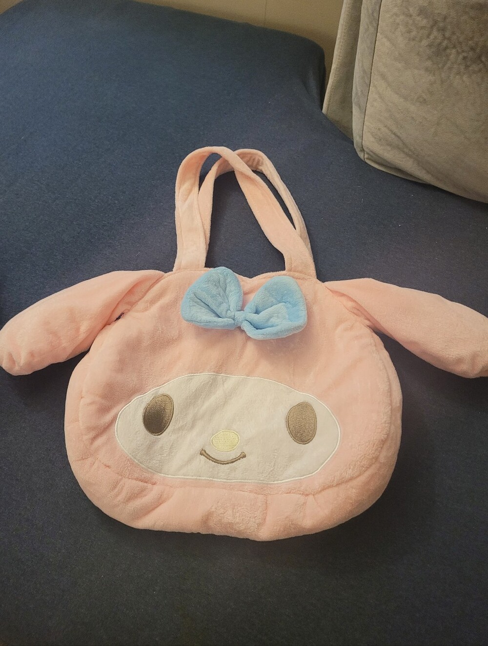 Sanrio My Melody Tote Bag with Light Blue Bow 14" X 10"